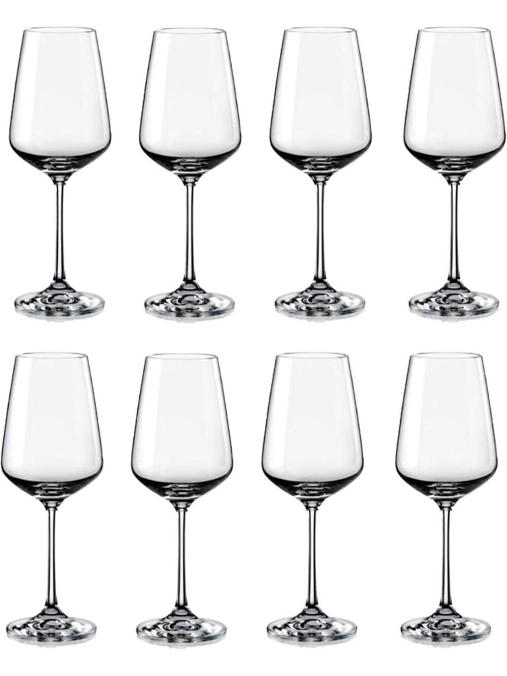 Unbreakable 18oz Classic Plastic Stem Wine Glasses - Set of 8 Clear Acrylic